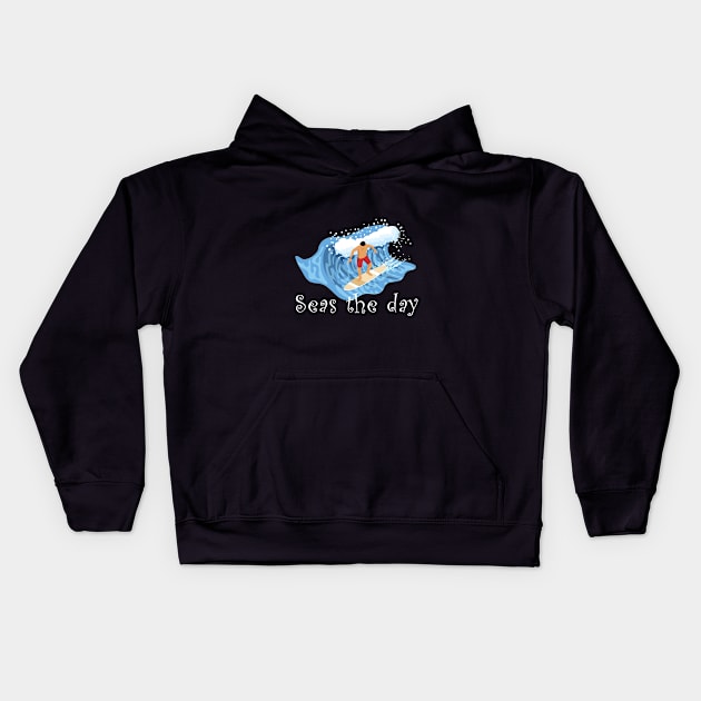 seas the day Kids Hoodie by Little Painters